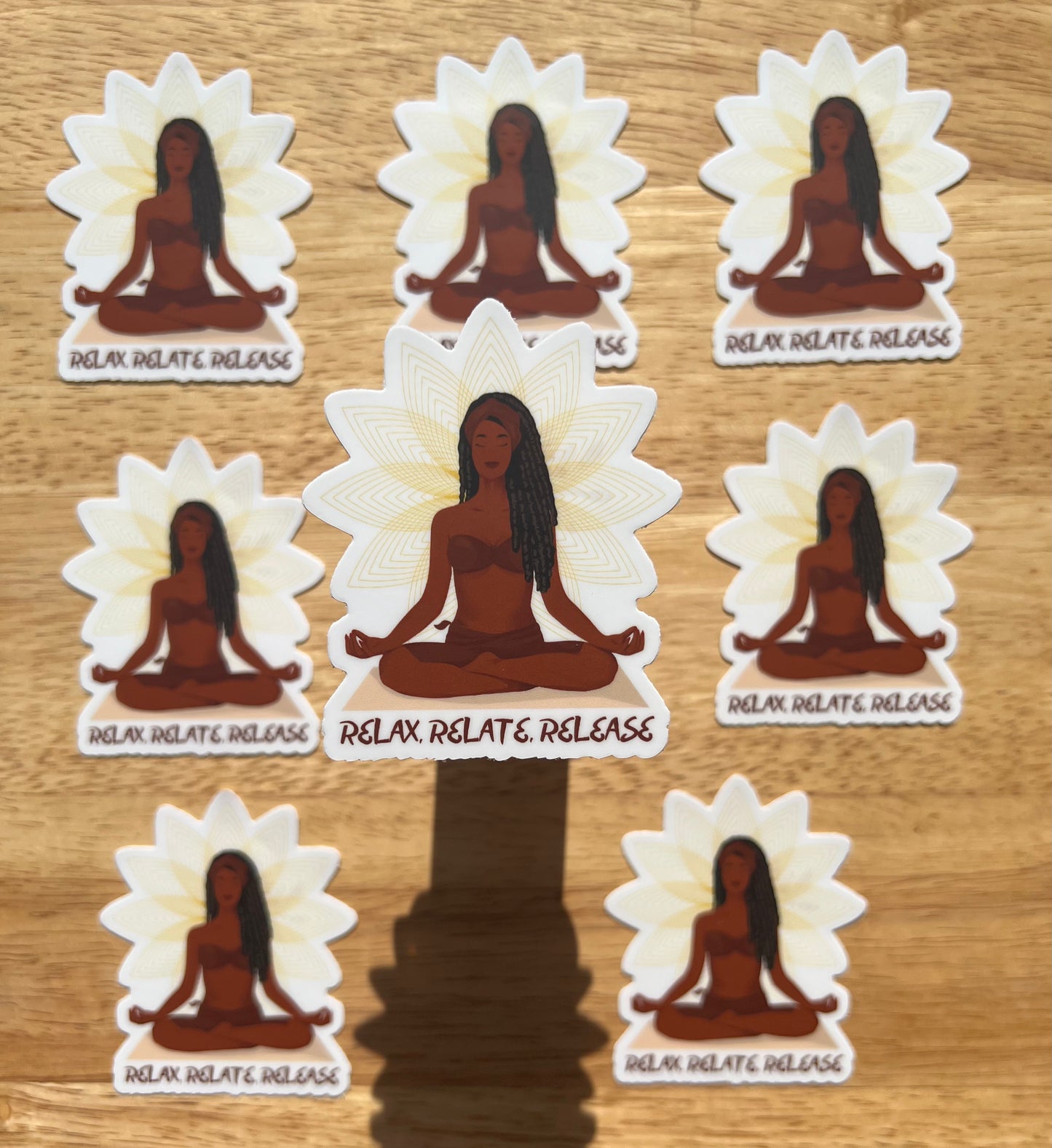 Relax, Relate, Release Sticker