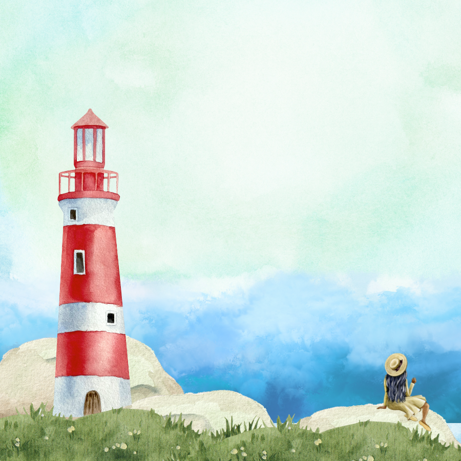 Red Lighthouse Sticky Note