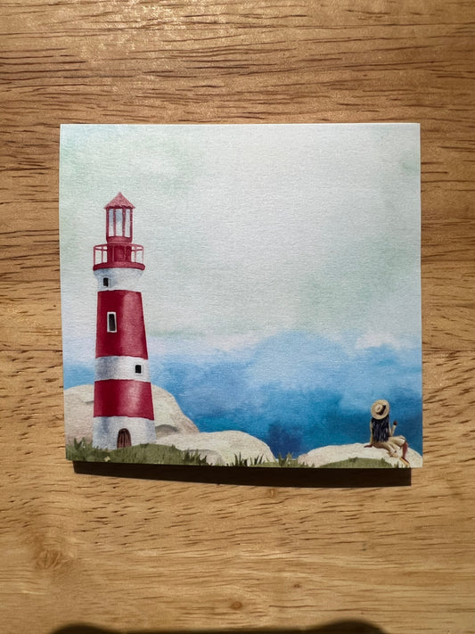 Red Lighthouse Sticky Note